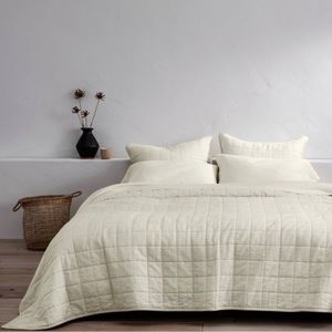 Casaluna heavyweight linen blend quilt king NATURAL